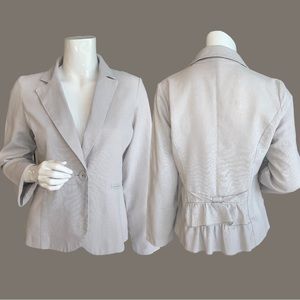 CANDIE’S GREY FITTED COTTON BLEND BLAZER/JACKET. JUNIOR’S SIZE LARGE